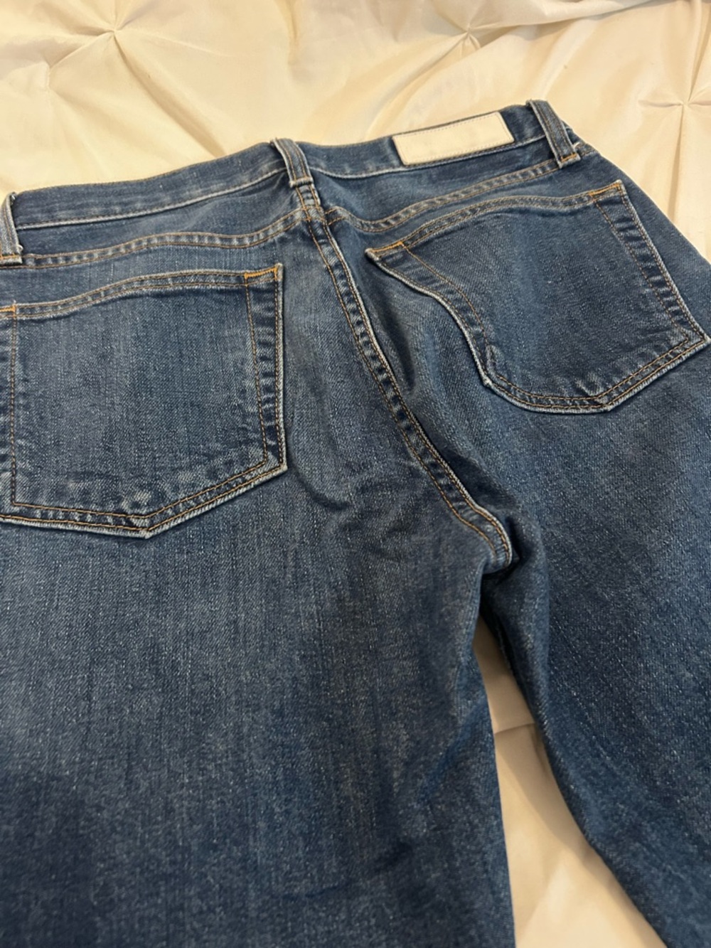 Re/Done High Rise Jeans - Dark Blue 90’s High Rise ankle crop. Size 26. - Picture 3 of 14